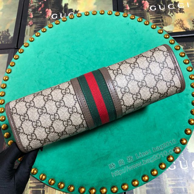 Gucci包 古馳手包 598234啡pvc Gucci新款手拿包  gudj1153